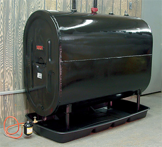 A closer look at a home heating oil tank